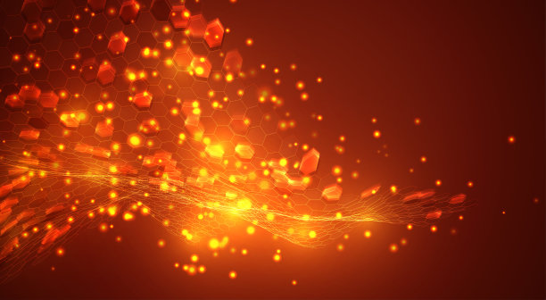 带有六边形的抽象向量背景。景观与景观的虚拟世界。三维设计图片下载