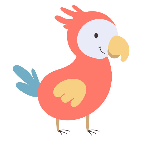 矢量卡通鹦鹉。非洲的动物。有趣的鹦鹉。有趣可爱可爱的小非洲动物时尚印刷，儿童服装，托儿所，海报，邀请，贺卡设计图片下载