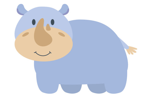 卡通河马矢量图图片下载
