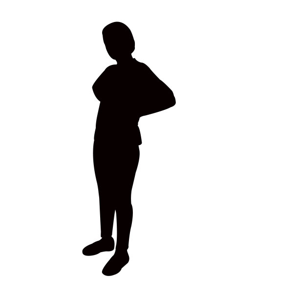 女性身体轮廓矢量图片下载