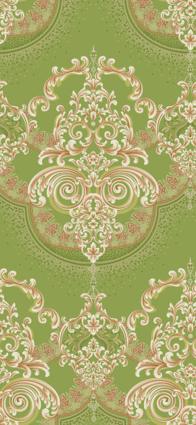 插图的华丽无缝模式方针在绿色图片下载