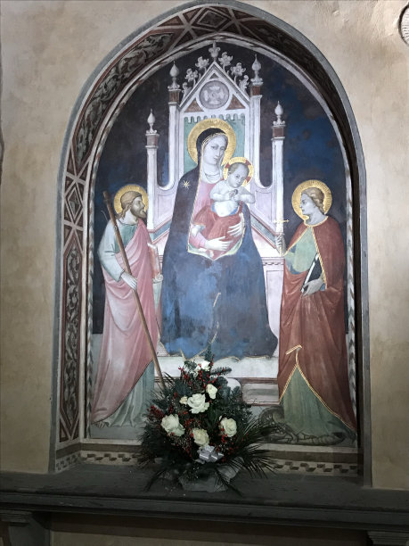 意大利托斯卡纳的艺术，坎皮比森齐奥的圣玛丽亚教堂图片下载