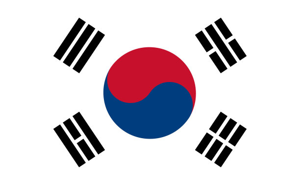 韩国国旗矢量插图材料图片下载