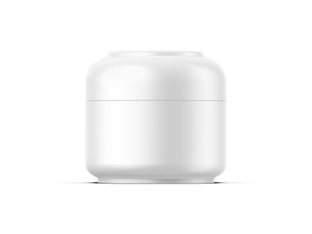 哑光塑料化妆品罐模型的品牌和推广，塑料容器的面霜，乳液和凝胶，3d渲染插图图片下载