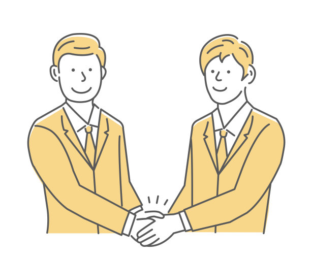商人握手的矢量图(商业伙伴/合作)图片下载