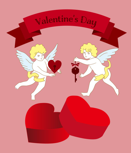 情人节天使插画图片下载