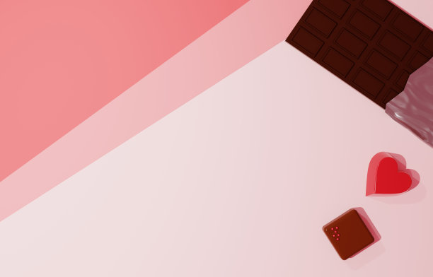 一组巧克力的3D图像图片下载