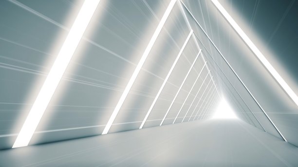 未来的隧道。照明走廊的概念，室内设计，宇宙飞船，抽象，科学，技术，科学，建筑，工业，红地毯，闪亮，室内，车站，干净，想象图片下载