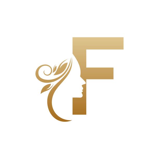 初始F脸美女标志设计模板图片下载
