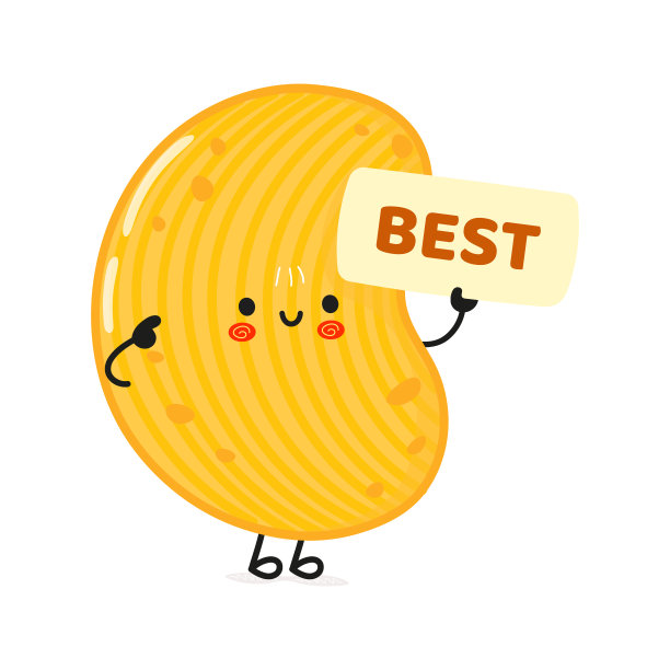 可爱有趣的薯条海报最佳角色。矢量手绘卡通卡哇伊人物插图。孤立的白色背景。薯片的海报图片下载