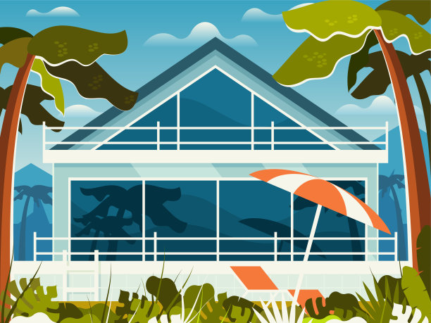 带泳池的别墅图片下载