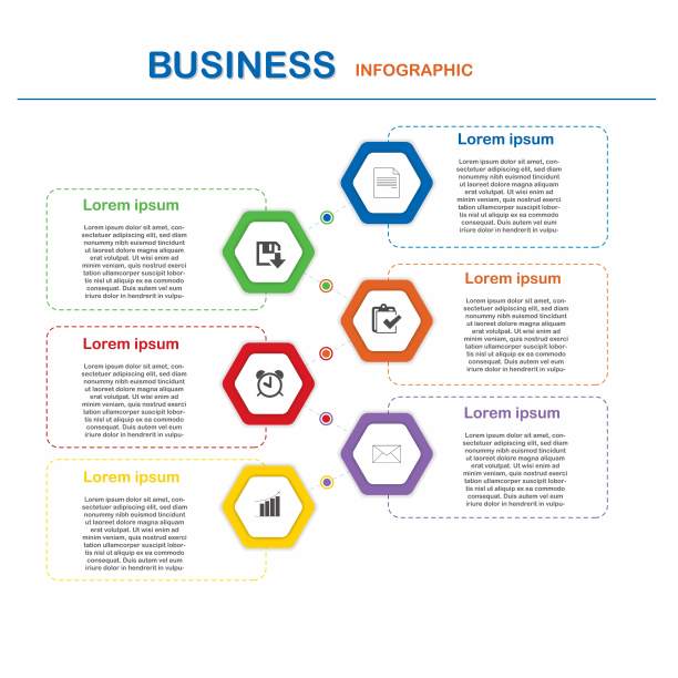 业务流程图，步骤到成功图和图表插图信息图矢量股票插图。图片下载