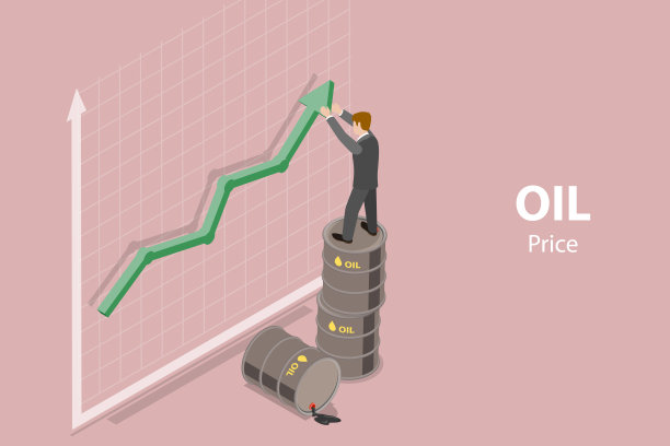 石油价格三维等距平面矢量概念图图片下载