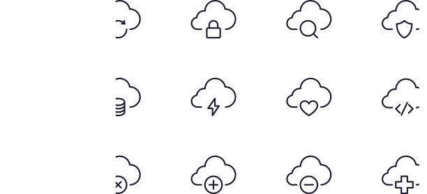 单线图标的云。高质量的矢量插图设计，网站，网上商店，在线书籍等。可编辑的笔触在时尚的平面风格孤立的白色背景图片下载