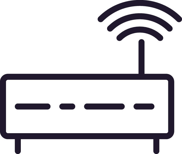 白色背景上的设备线图标图片下载