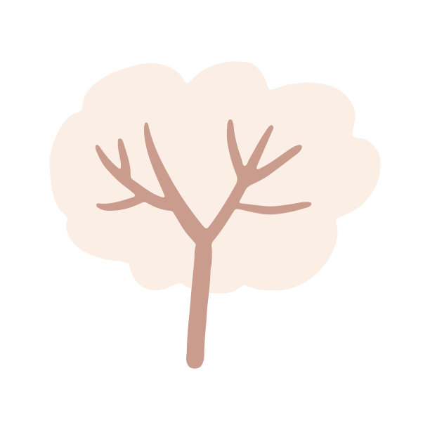 可爱的冬季树，矢量孤立的树插画，新年和圣诞节的自然对象创造一个景观图片下载