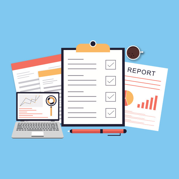 描绘办公室物品的矢量插图图片下载