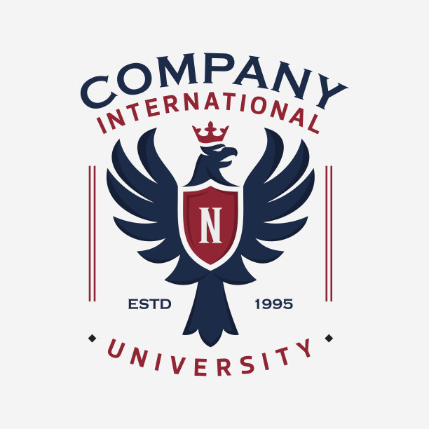 带字母N的美国鹰徽章图片下载