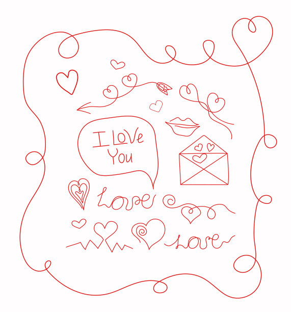 一套红心，字母图片下载