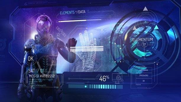 卫星通信、搜索和数据访问。图片下载