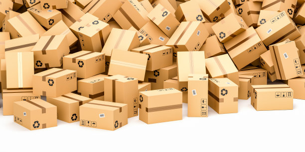 纸箱，物流配送概念图片下载