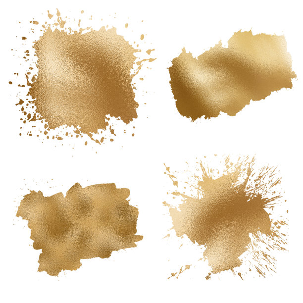 金色飞溅刷集隔离图片下载