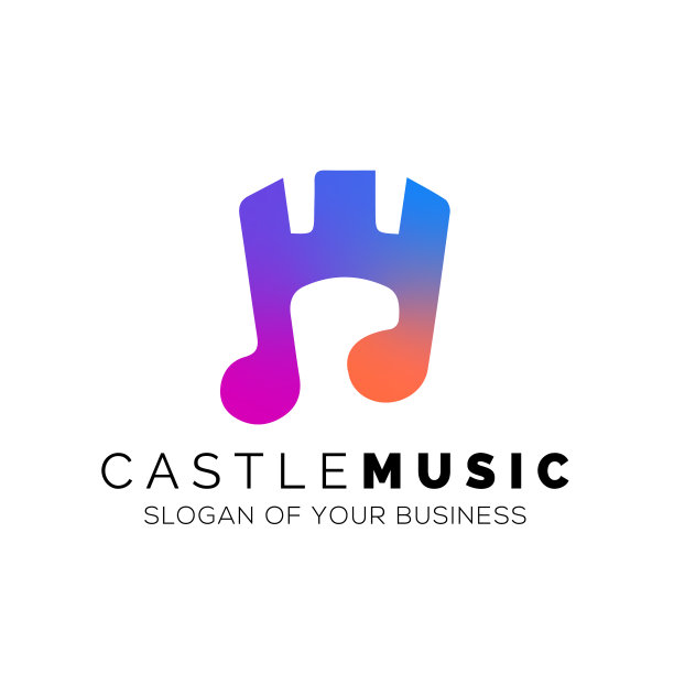 音乐城堡模板设计矢量图片下载