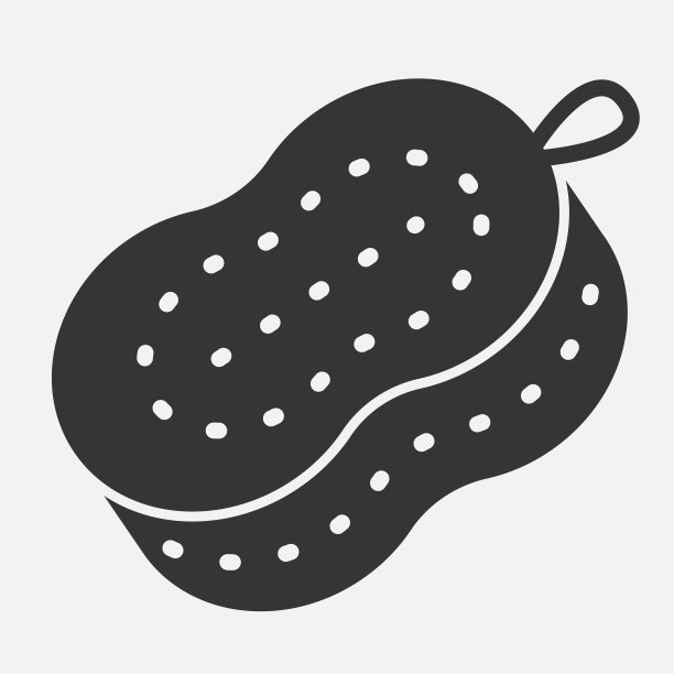 厨房海绵图标。沐浴巾符号。身体卫生，有机的韧皮。洗碗或护理身体的概念。矢量图图片下载