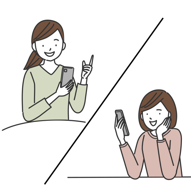 两个女人用智能手机聊天图片下载