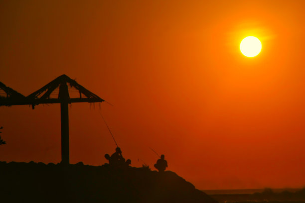 渔民剪影图片下载