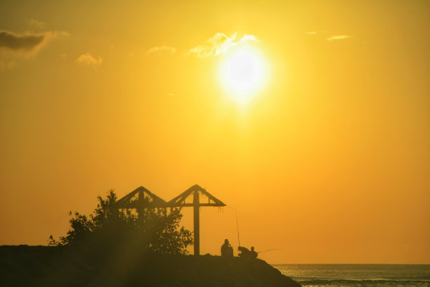 渔民剪影图片下载