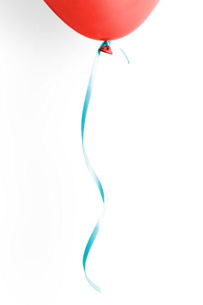 白底蓝气球图片下载