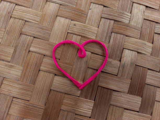 红心竹编图案图片下载