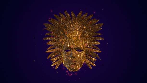 里约热内卢嘉年华面具与闪闪发光图片下载