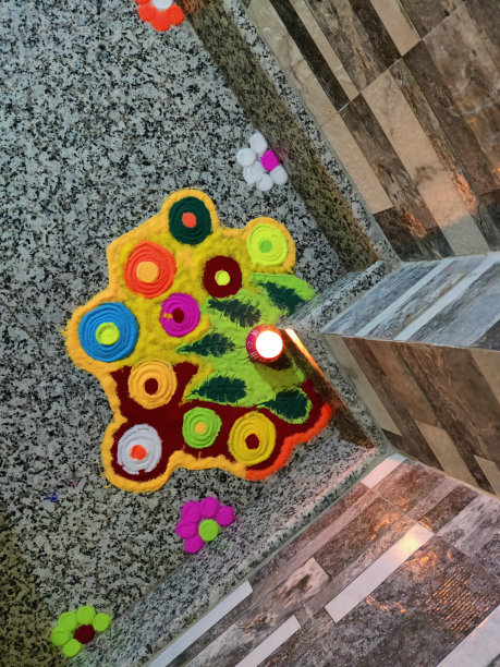 排灯节庆祝。五彩缤纷的设计。印度的灯节图片下载