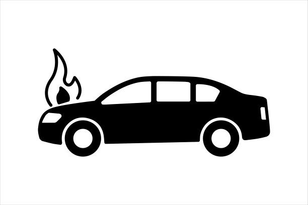 破碎的汽车图标股票插图图片下载