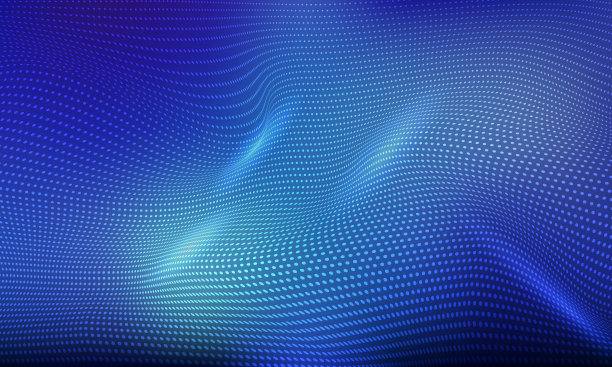 三维数字景观。粒子、点和线具有景深效果。未来的矢量插图。地理概念波浪背景。线框景观背景。矢量图图片下载