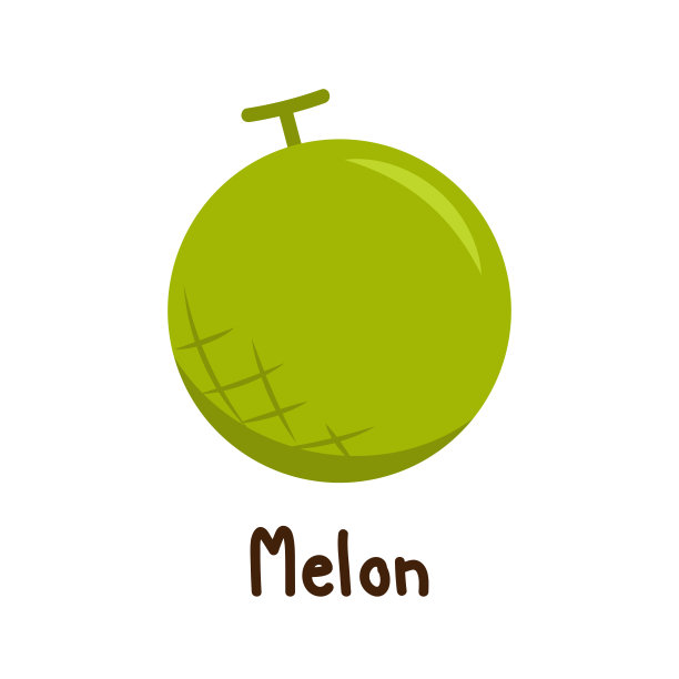 瓜向量。白底甜瓜。墙纸。标志设计。图片下载