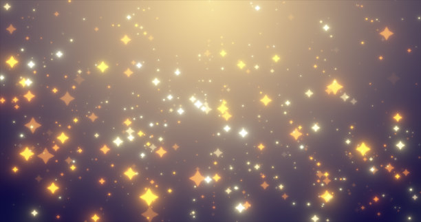 抽象的黄色蓝色和金色明亮发光的星星迷人的节日闪闪发光的能量神奇的粒子，抽象的背景图片下载