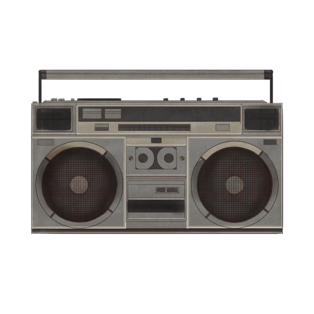 亚洲中国风格复古古典电台水彩插图图片下载