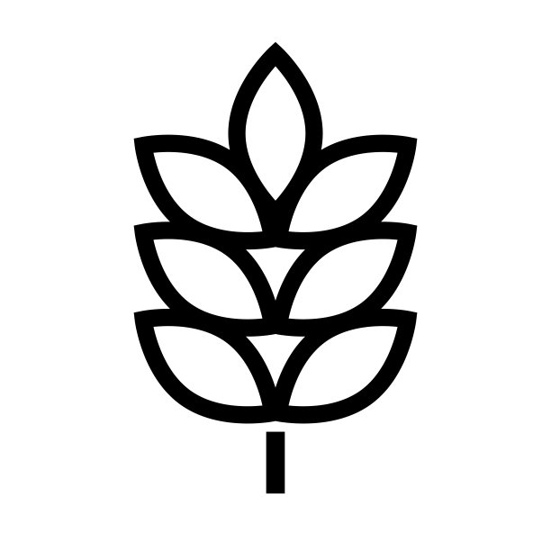 简单的小麦图标。粮食。向量。图片下载