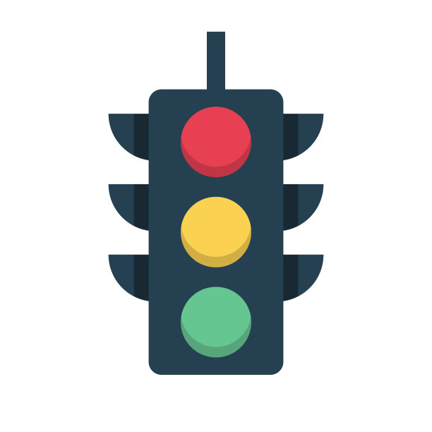 垂直红绿灯。红灯。向量。图片下载