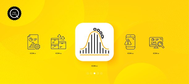 SEO分析、报告和警告信息极简线条图标。适用于Web应用程序、印刷。矢量图图片下载