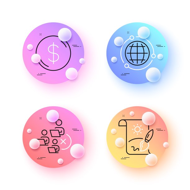 美元钱，删除团队和创意画最小的线图标。对于web应用，打印。向量图片下载