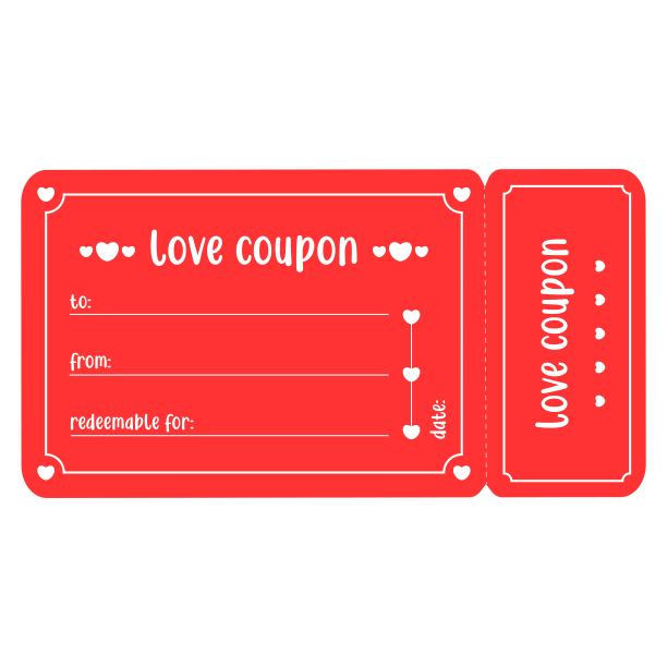 孤立的爱情优惠券模板图片下载