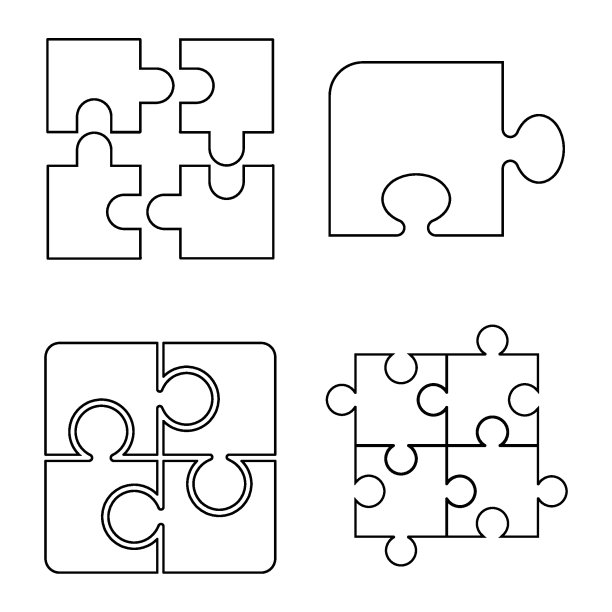 拼图图标矢量图片下载