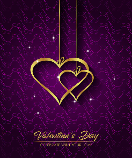 优雅经典的情人节背景。邀请，海报或传单的想法。图片下载