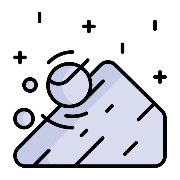 雪崩矢量图标设计的潮流风格图片下载