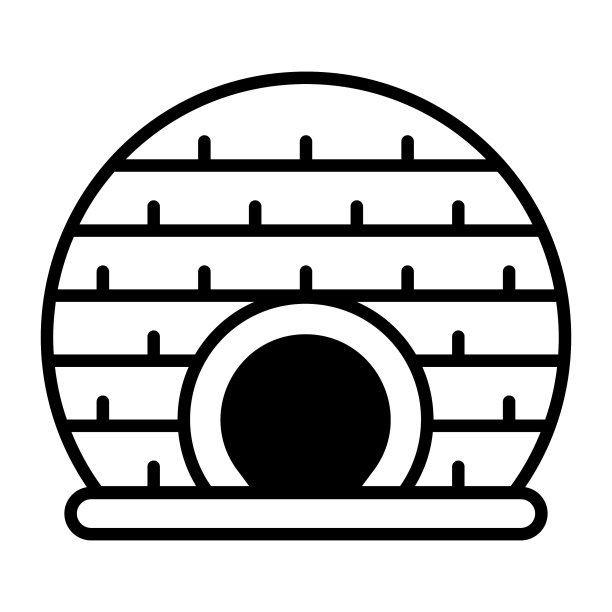 冰屋矢量图标设计的潮流风格图片下载