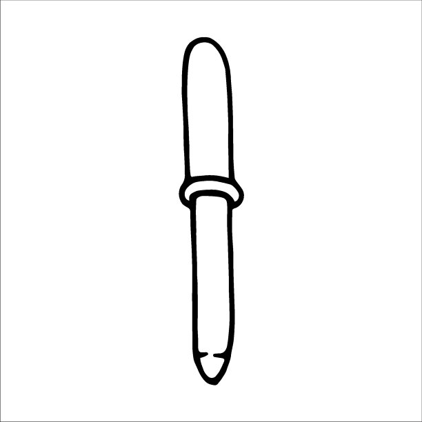 移液管涂鸦风格矢量插图隔离在白色上图片下载